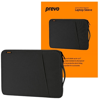 prevo-15-6-inch-laptop-sleeve-side-pocket-cushioned-lining-black