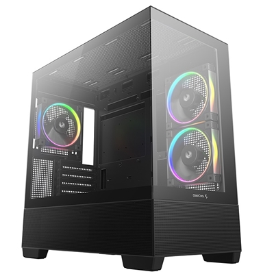 deepcool-cg380-3f-micro-atx-gaming-case-black-panoramic-tempered-glass-side-panel-mesh-airflow-front-3-pre-installed-argb-fans-usb-c-usb-a-front-i-o-spacious-sff-matx-itx-build-support