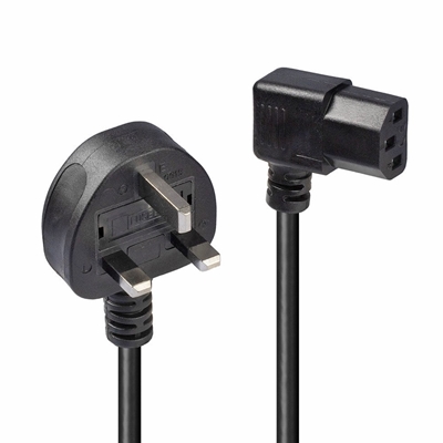lindy-30446-1m-uk-3-pin-plug-to-right-angle-iec-c13-kettle-5-amp-fuse-mains-extension-cable-black