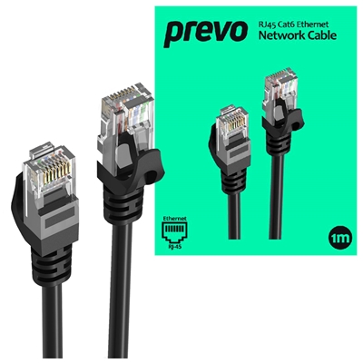 prevo-cat6-blk-1m-network-cable-rj45-m-to-rj45-m-cat6-1m-black-oxygen-free-copper-core-sturdy-pvc-outer-sleeve-clip-protector-retail-box-packaging