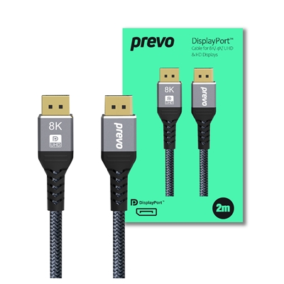 prevo-dp14-2m-displayport-cable-displayport-1-4-m-to-displayport-1-4-m-2m-black-grey-supports-displays-up-to-8k60hz-robust-braided-cable-gold-plated-connectors-superior-design-performa