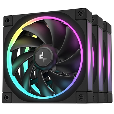 deepcool-fl12-120mm-pwm-3-pack-fan-high-performance-low-noise-fluid-dynamic-bearing-36-argb-leds-500-2150-rpm-55-cfm-airflow-4-pin-pwm-control