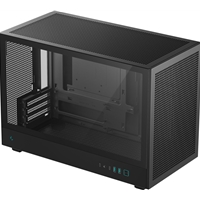 DeepCool MACUBE 110 Case, Home & Business, Black, Micro Tower, 2 x USB 3.0, Tempered Glass Side Window Panel, Micro ATX, Mini-ITX