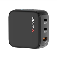 Verbatim (32217) GaN Wall Charger 65W 2 Port with Retractable Cable