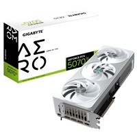 Gigabyte NVIDIA GeForce RTX 5080 AERO OC SFF 16GB GDDR7 Graphics Card, 10752 CUDA Cores, 2730 MHz Core Clock, Triple Fan, White, RGB, 3x DisplayPorts / 1x HDMI Ports