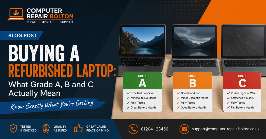 refubished laptops grade A - C