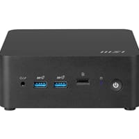 MSI Cubi NUC 1M, Intel Core 5 120U (14th Gen) Barebone, Intel Graphics, 2x DDR5 Slots, Dual ThunderBolt 4, Dual HDMI, Dual LAN, WiFi 6E, BT 5.3 with VESA Mount and Keyboard & Mouse