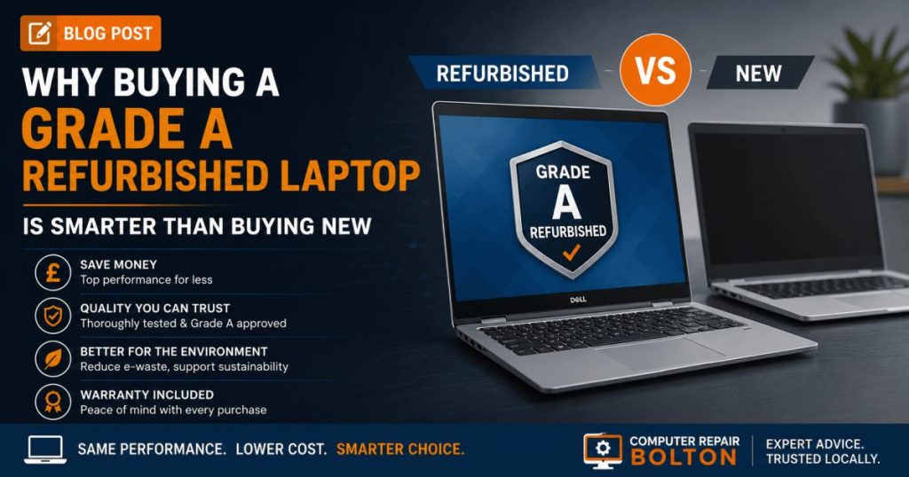 Why Buying a Grade A Refurbished Laptop is Smarter Than Buying New