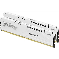 Kingston FURY Beast KF564C32BWEK2-64 64GB (2x 32GB) DIMM System Memory, 6400MHz, DDR5, CL32, White, Intel XMP, AMD EXPO