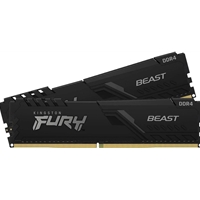 Kingston FURY Beast KF432C16BBK2/64 64GB (2x 32GB) U-DIMM System Memory, 3200MHz, DDR4, CL16, Black, Intel XMP