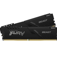 Kingston FURY Beast KF436C18BBK2/32 32GB (2x 16GB) DIMM System Memory, 3600MHz, DDR4, CL18, Black, Intel XMP